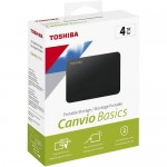 Toshiba 4TB Canvio Basics 2.5 Inch USB 3.2 Portable External Hard Drive Black